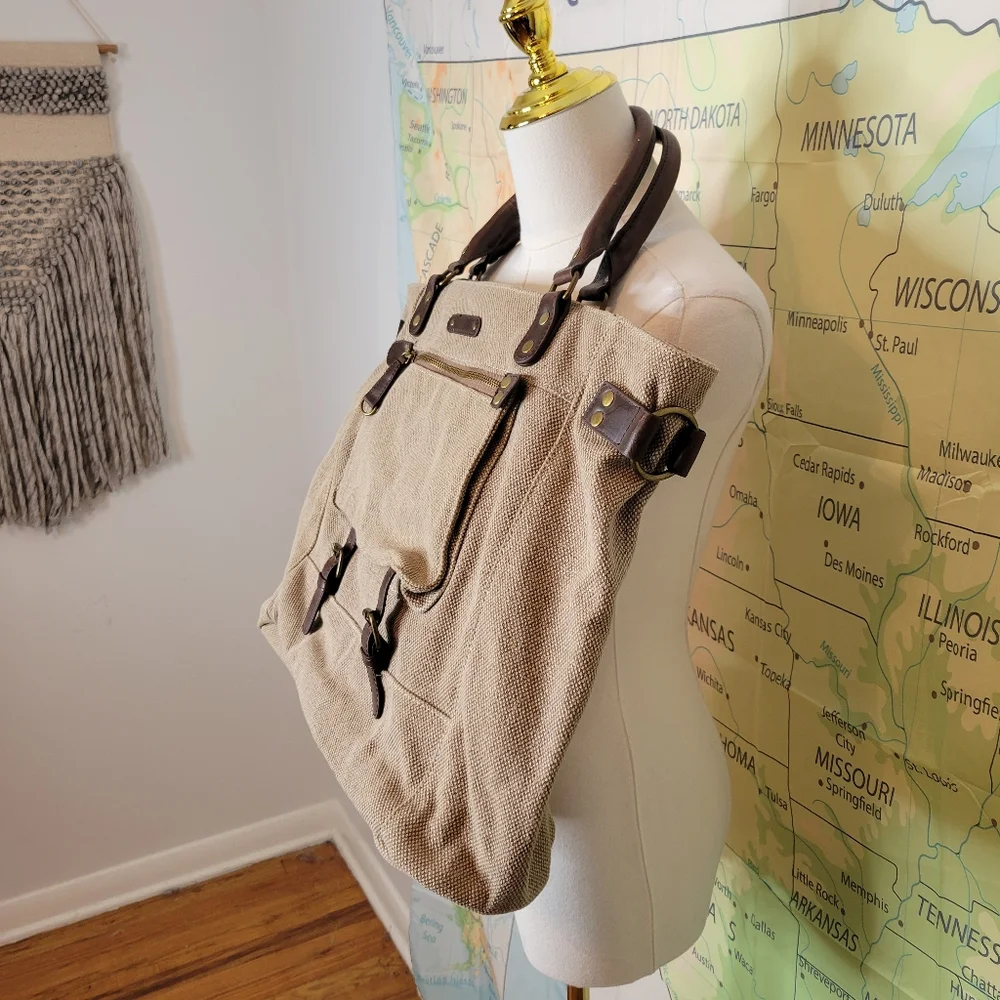 BDG Canvas And Leather Bag Large Bag Will Fit A Computer
